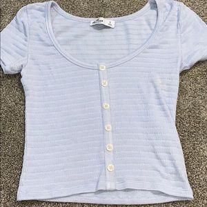 light blue slightly cropped t shirt!